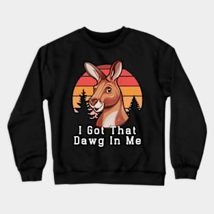 Kangaroo Retro Sunset Crewneck Sweatshirt